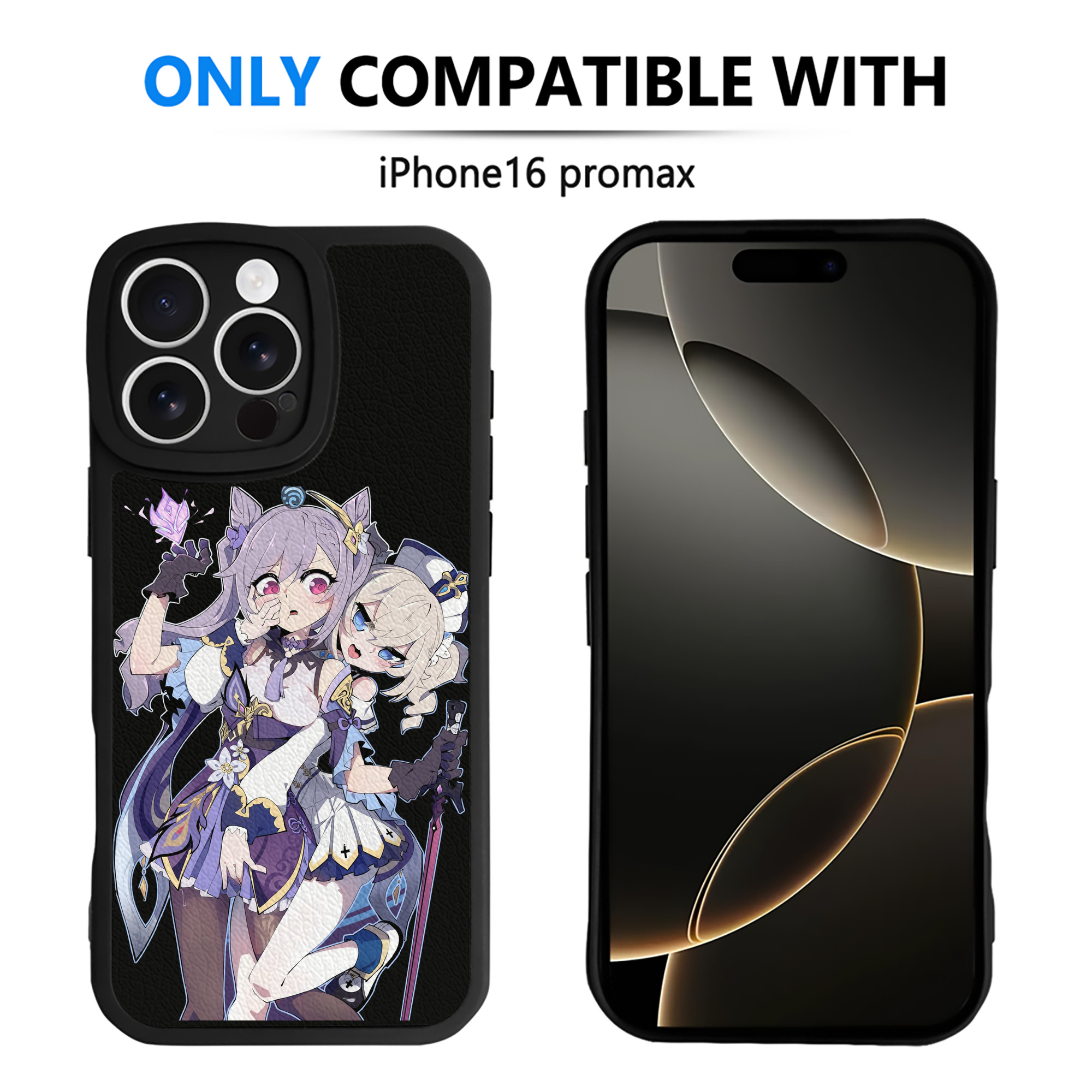 げんし神 刻晴 こくせい genshin Kokusei 【iPhone 16シリーズ対応】シリコンスマホケース（レザー調） 材質：シリコン